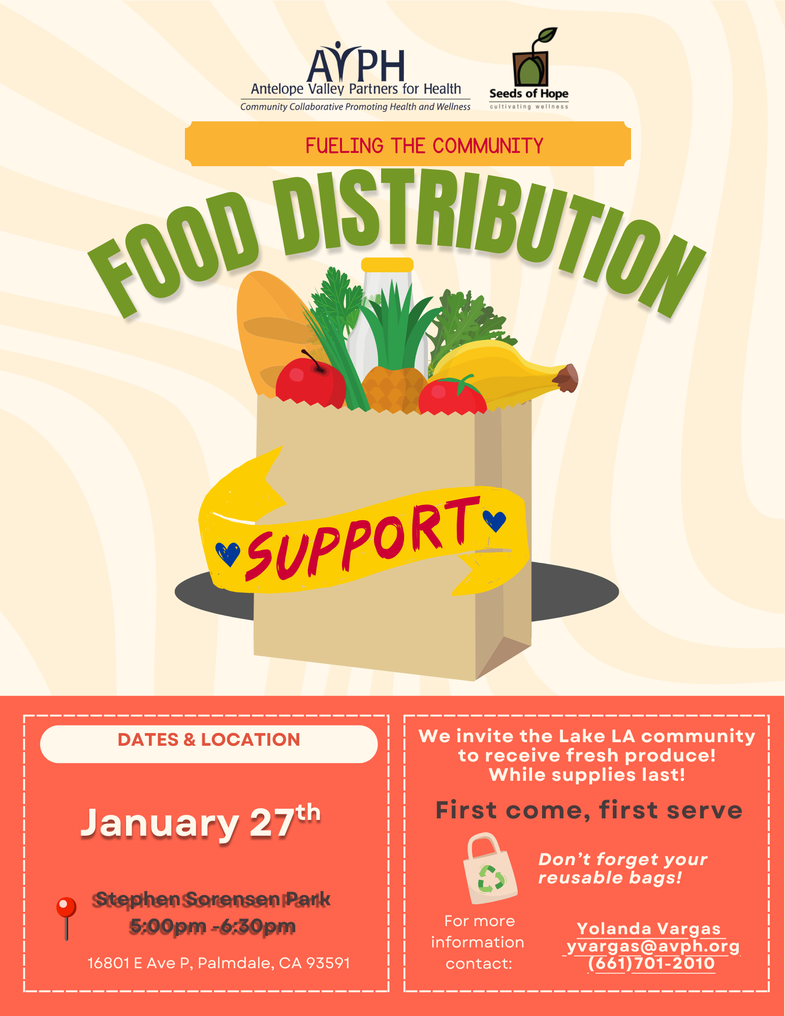 Food distribution flyer